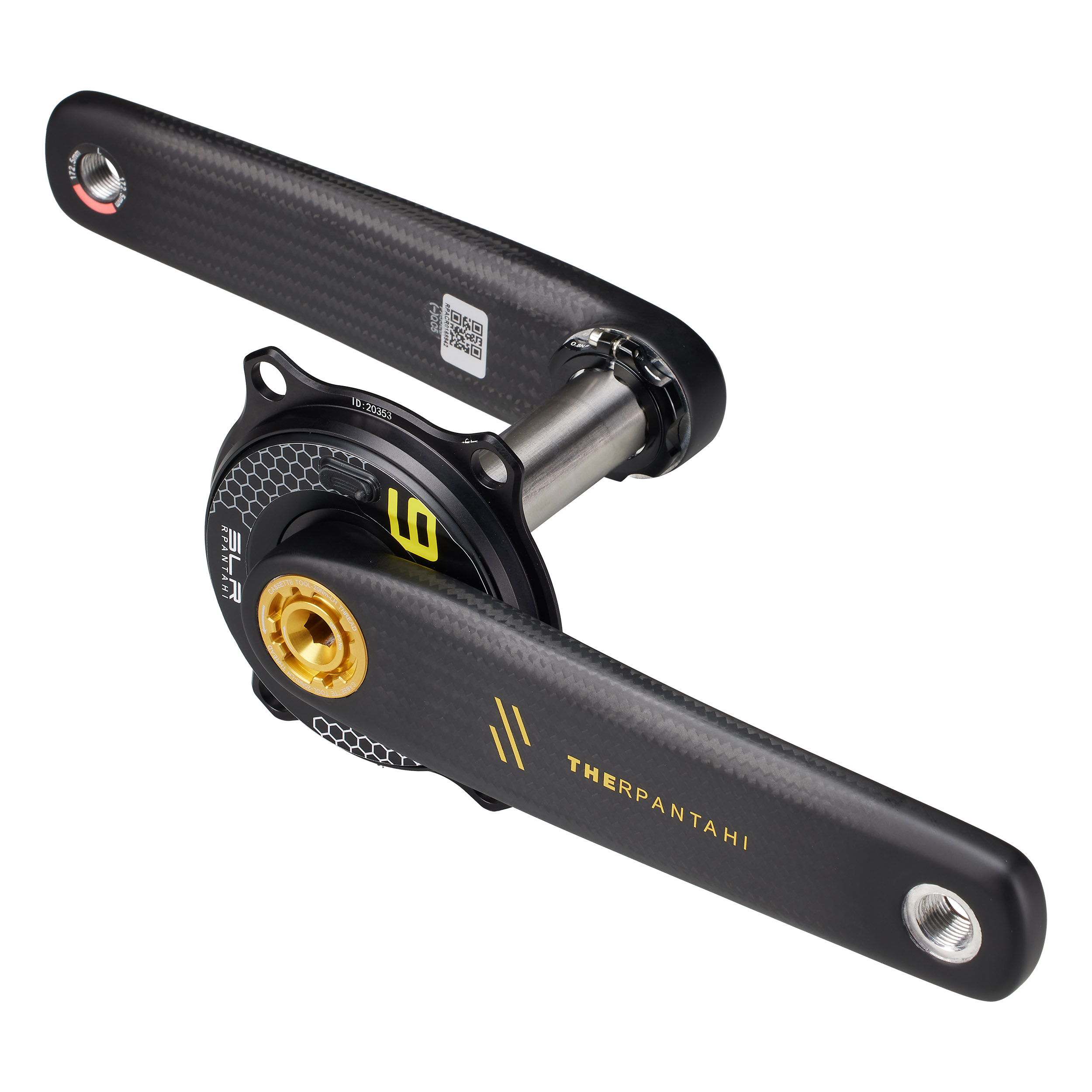 Spider Power Meter 110 Bcd - ขาจานคาร์บอนสำหรับจักรยานถนน ความยาว 150-172.5 มม. แกนไทเทเนียม 24