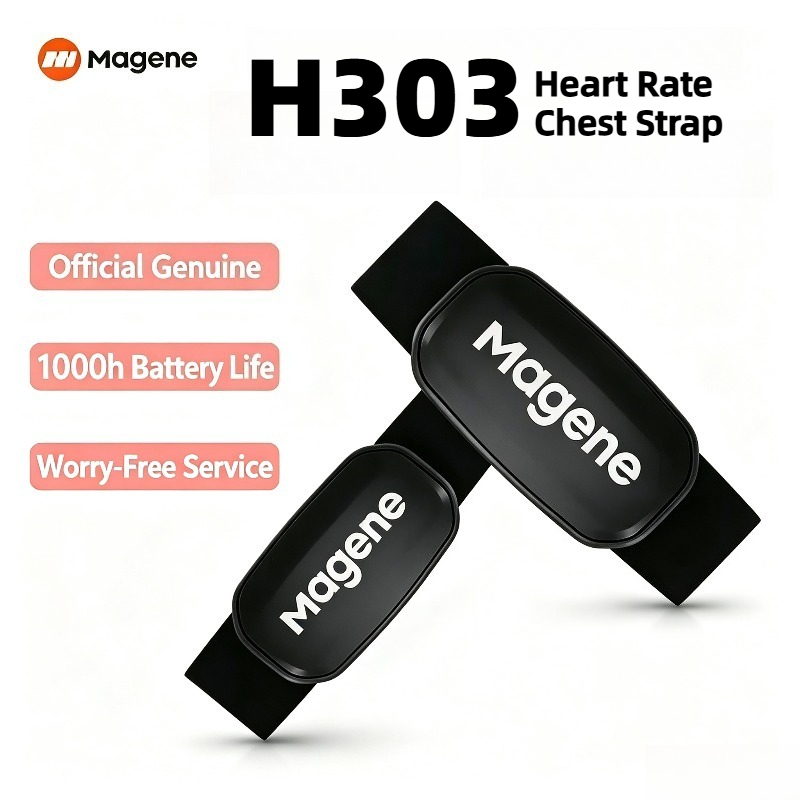 Heart Rate Monitor Chest Strap Ant+ - เครื่องวัดอัตราการเต้นของหัวใจ Magene H303 พร้อมเซ็นเซอร์แบบคู่ รองรับทั้งระบบ ANT+