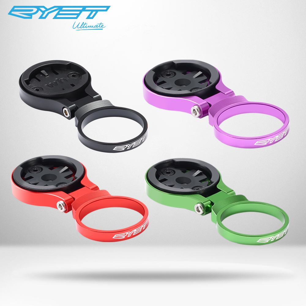 Out Front Bike Computer Mount Garmin - RYET ขาจับคอมพิวเตอร์จักรยานแบบปรับได้ ติดตั้งด้านหน้า พร้อมฝาครอบด้านบนสำหรับติดตั้ง GPS สำหรับ