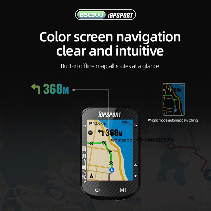 BSC300 คอมพิวเตอร์จักรยาน GPS  - Bike Computer Gps Navigation Map บทวิจารณ์และราคา