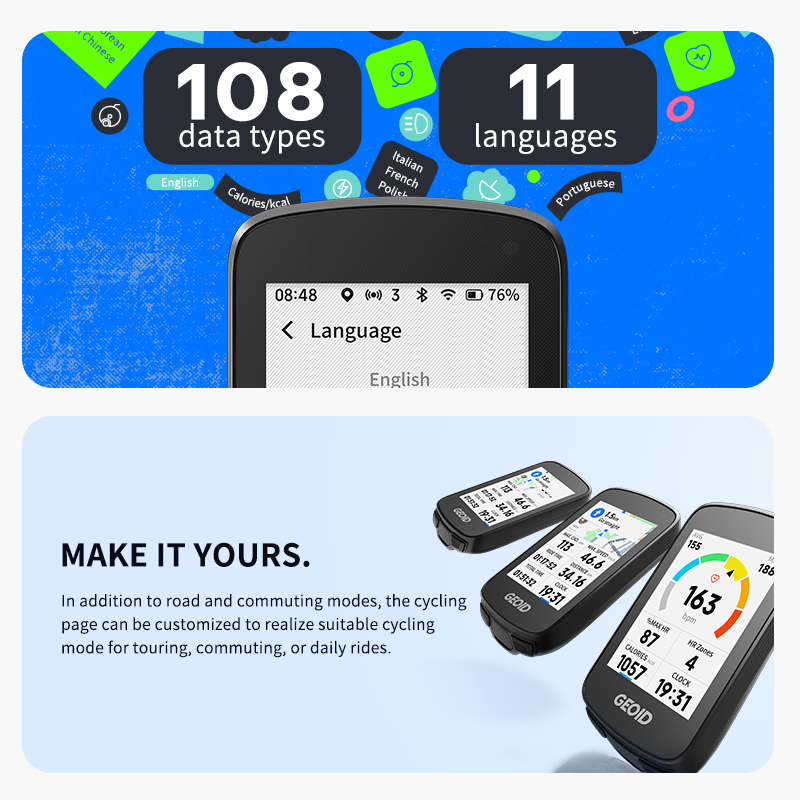 GEOID CC700 โปรคอมพิวเตอร์จักร - Bike Computer Gps Navigation Map บทวิจารณ์และราคา