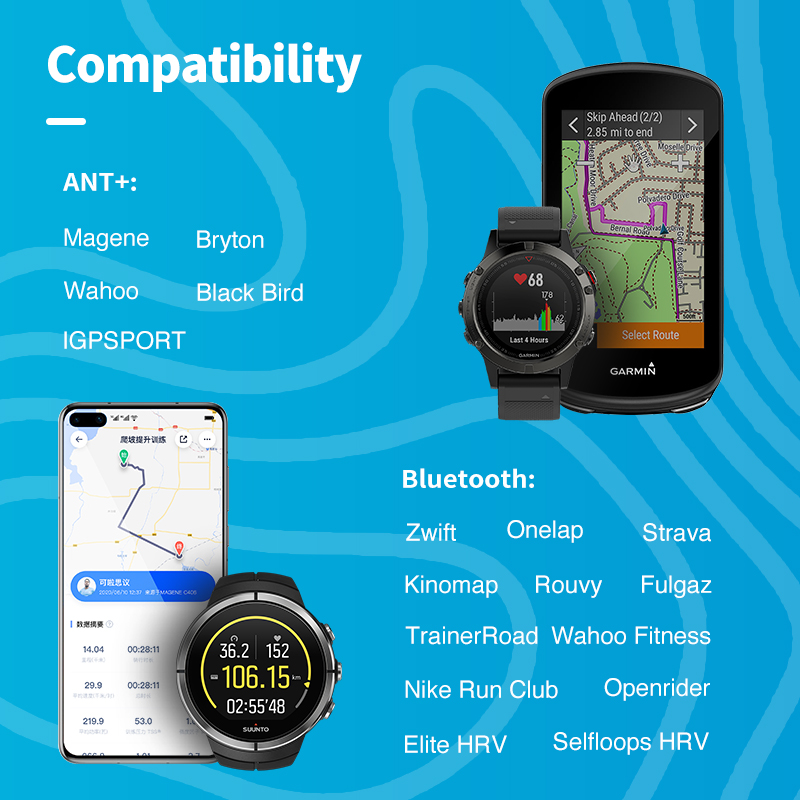 GEOID HS500 เครื่องวัดอัตราการ - Heart Rate Monitor Chest Strap Ant+ บทวิจารณ์และราคา