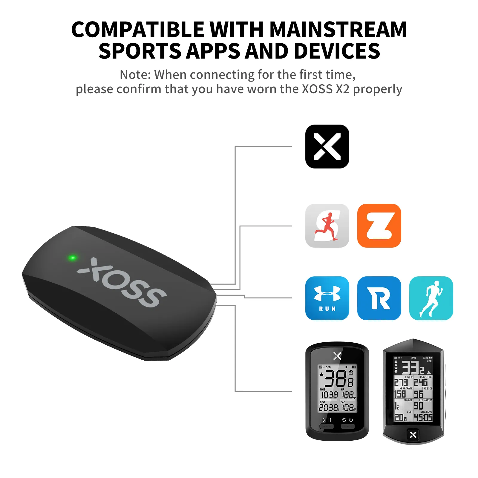 Xoss สายรัดหน้าอก X2ตรวจวัดอัต - Heart Rate Monitor Chest Strap Ant+ บทวิจารณ์และราคา
