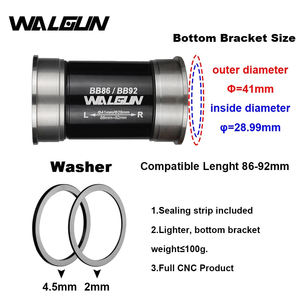 WALGUN BB86 BB92 ชุดลูกปืนเซรา - Ceramic Bearing Bottom Bracket Bb86 บทวิจารณ์และราคา