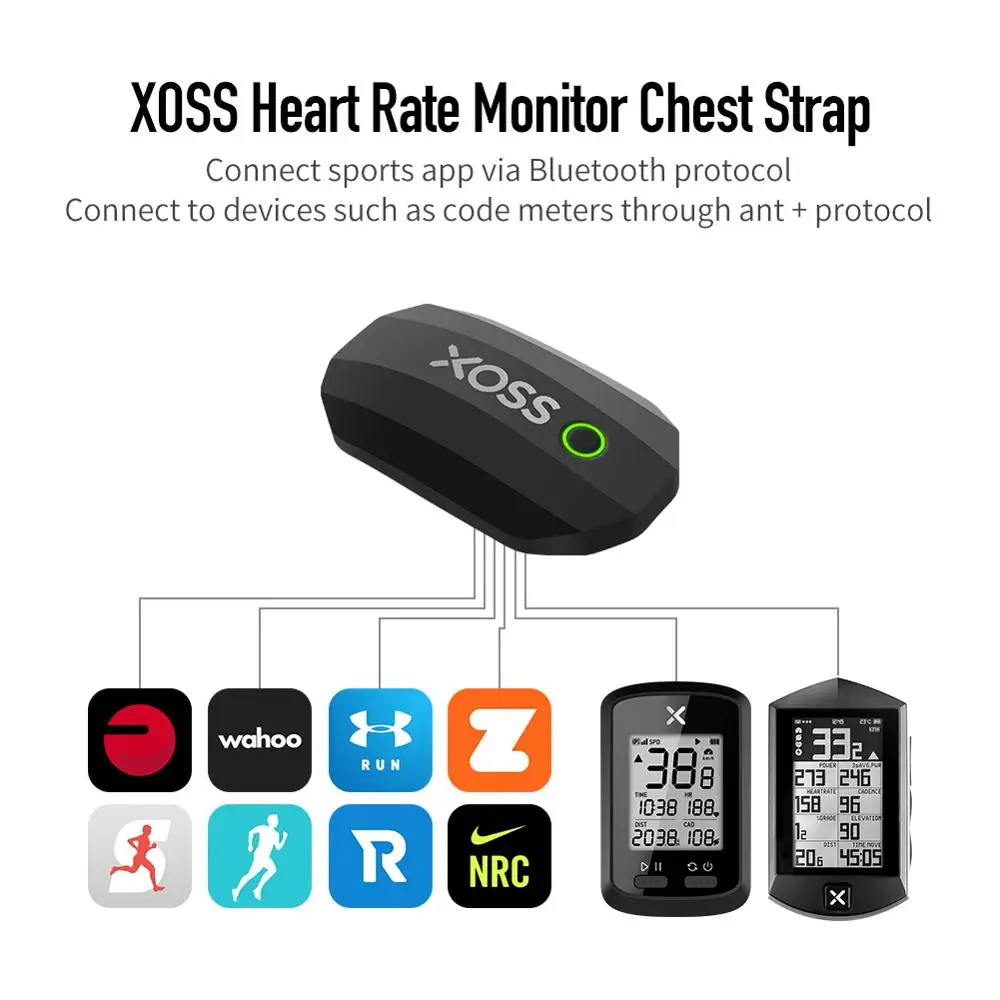 เซ็นเซอร์วัดอัตราการเต้นของหัว - Heart Rate Monitor Chest Strap Ant+ บทวิจารณ์และราคา