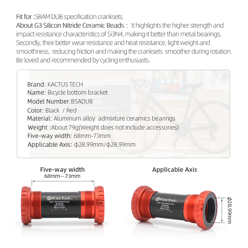 ตลับลูกปืนรองรับ BSA-DUB บราคั - Ceramic Bearing Bottom Bracket Bb86 บทวิจารณ์และราคา